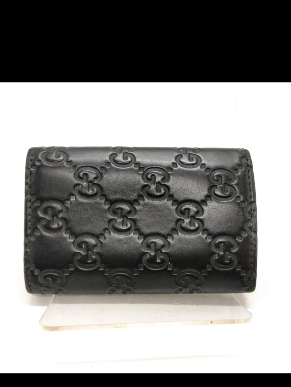 Gucci Key Holder Guccissima Leather 6-Hook Key Case w/ Detachable Valet Ring